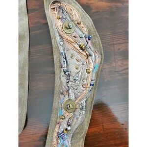 Vintage western, artisan suede belt